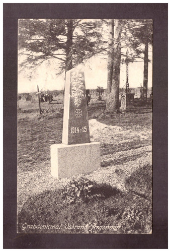 Feldpostkarte grabdenkmal - 1.wk,