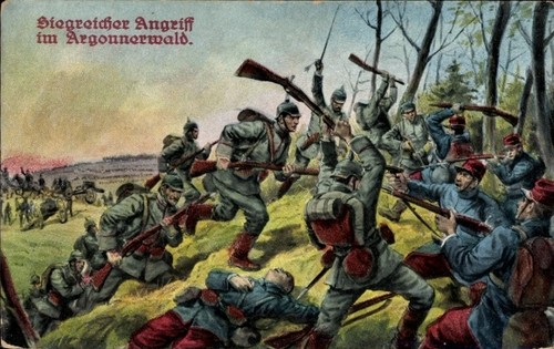 Künstler autry argonnen - ak,